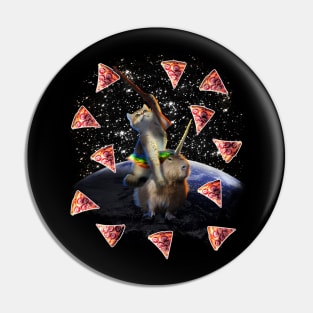 Space Cat Riding Capybara Pin