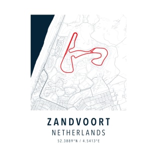 zandvoort circuit simple map T-Shirt