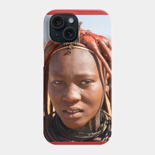 Namibia. Himba Tribe. Portrait of a Young Woman. Phone Case