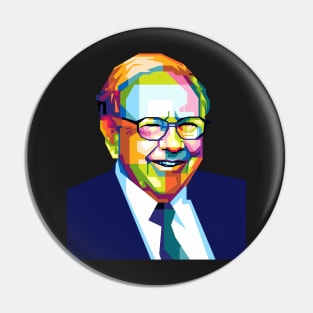 Warren Buffet wpap popart Pin