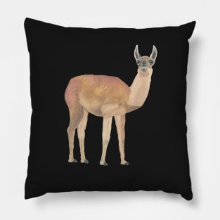 LLAMA - LLAMA FROM MACHU PICCHU, PERU, THE ANDES -  Watercolor Painting Pillow