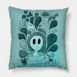 Doodle Box Duotone Pillow