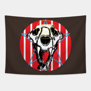 American lion skull Tapestry