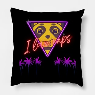 Cute Panda Cyberpunk - I Love Naps - Kawaii Panda #1 Pillow