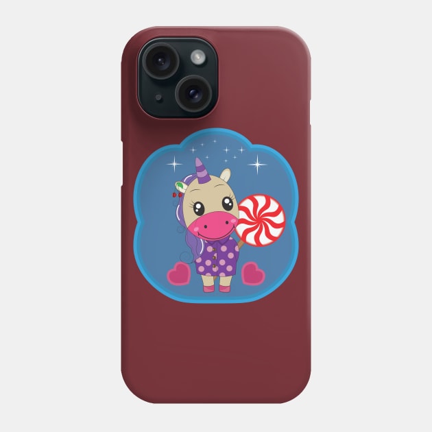 Candy unicorn Phone Case by EmarDesign