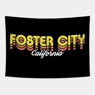 Retro Foster City California Tapestry