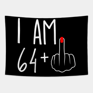 Vintage 65th Birthday I Am 64 Plus 1 Middle Finger Tapestry