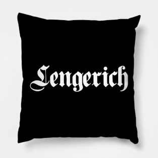 Lengerich written with gothic font Pillow