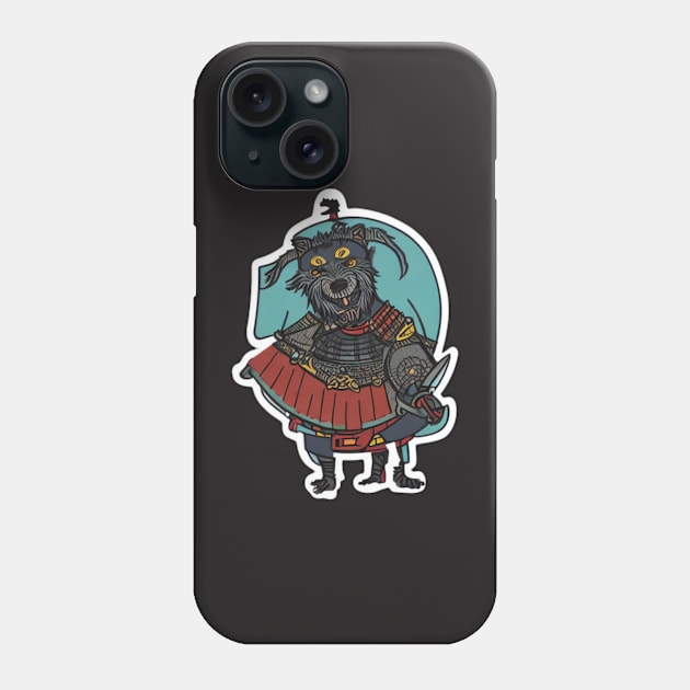 dog samurai art work Phone Case by Kornelia world