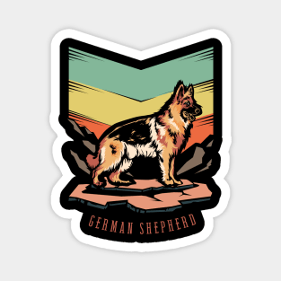 German Shepherd | Retro design for Dog Lovers Magnet