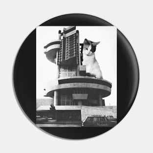 Cats and Brutalist Architecture Pin