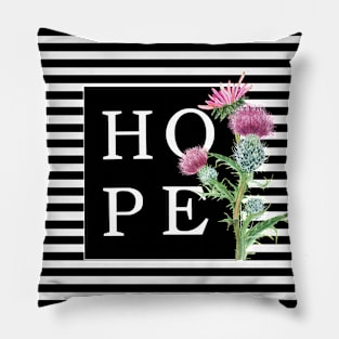 Hope in artichoke flower Pillow