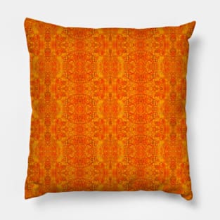 Bold Orange Pattern Pillow