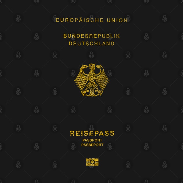 Vintage Style German Passport Design by DankFutura