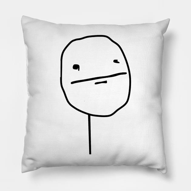 Poker Face Meme Pillow by FlashmanBiscuit