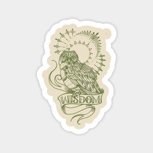 wisdom owl tattoo shirt Magnet