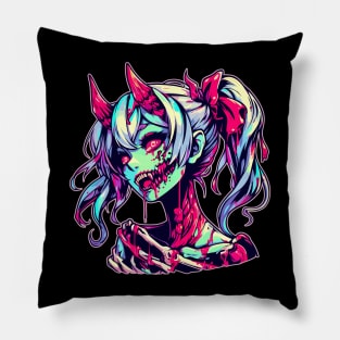 zombie-oni cheerleader Pillow