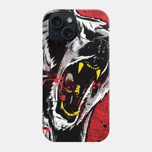 Grizzly Bear Attack Stylized Illustration Phone Case