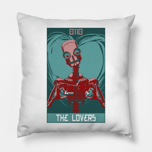 Robo Tarot: The Lovers Pillow by PeterTheHague