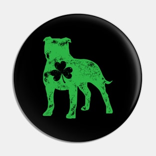 Pit Bull St Patricks Day Dog Shamrock Pin