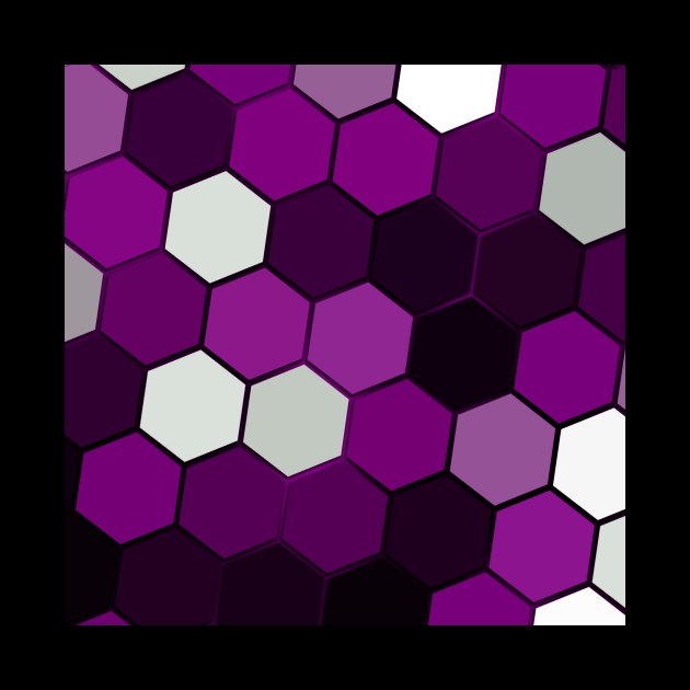 Asexual Pride Large Skewed Hexagon Pattern by VernenInk