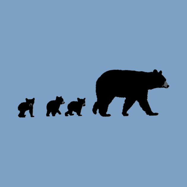 Mama Bear and Her Cubs by ThinkingSimple