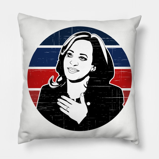 Retro Kamala Harris Pillow by JonesCreations