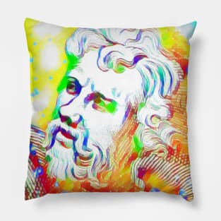 Epictetus Colourful Portrait | Epictetus Artwork 11 Pillow