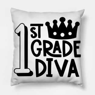 1st Grade Diva Cute Kids Girls School Back to School Pillow