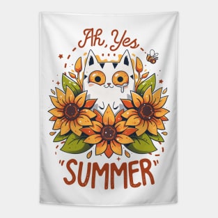 Summer Kitten Sniffles - Allergic Cat Tapestry