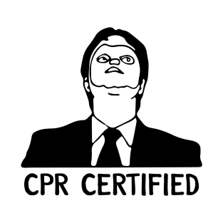 CPR Certified - Dwight Dummy Face T-Shirt