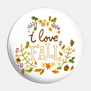 I Love Fall Pin