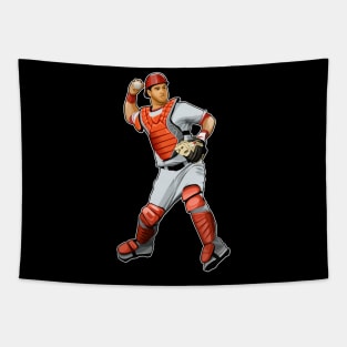 Mike Napoli 194 Throw A Pitch Tapestry