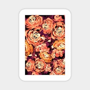 Bronze Roses Pattern Magnet