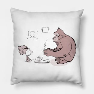 Gorilla tea party Pillow