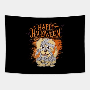 Halloween Happy Halloween Funny Dog Costume Tapestry