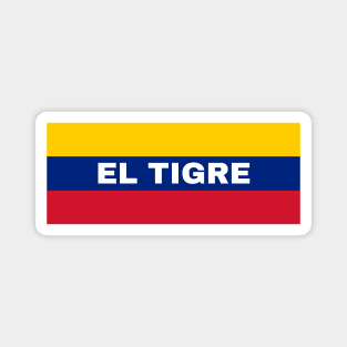 El Tigre City in Venezuelan Flag Colors Magnet