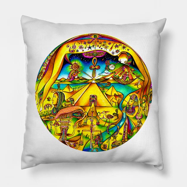 Pyramidst Egypt Pillow by ARTofDiNo