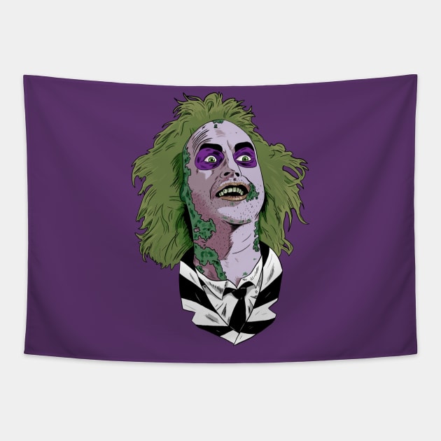 Beetlejuice, Beetlejuice, Beetlejuice! Tapestry by Black Snow Comics