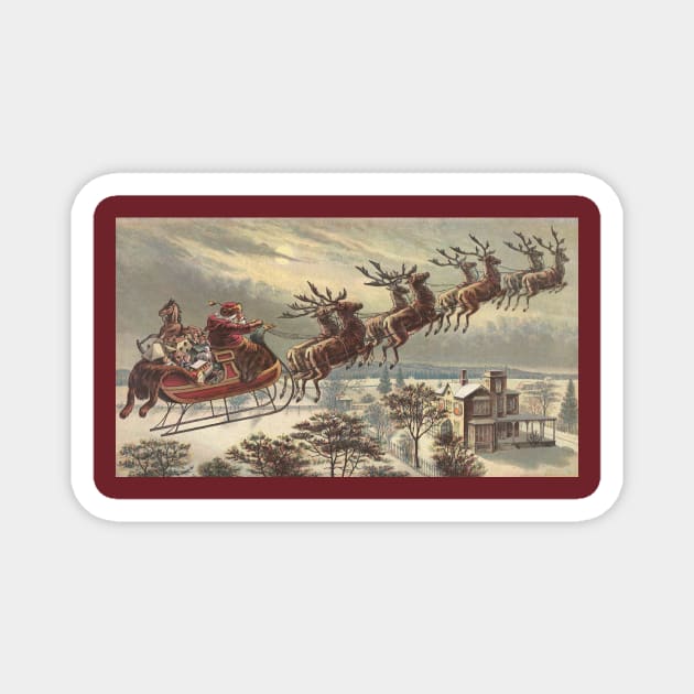 Victorian Christmas Santa Claus Magnet by MasterpieceCafe