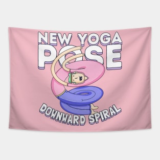 New Yoga Pose: Downward spiral Tapestry