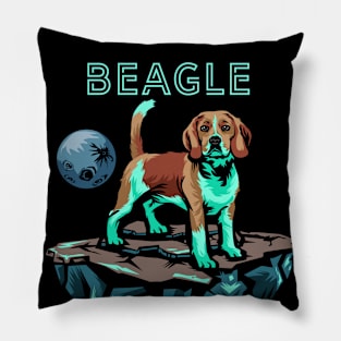 Beagle in space Pillow