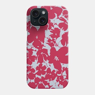 Viva magenta and blue flowers Phone Case