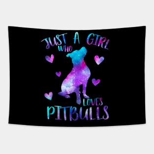 Just a girl who loves pitbulls Tapestry