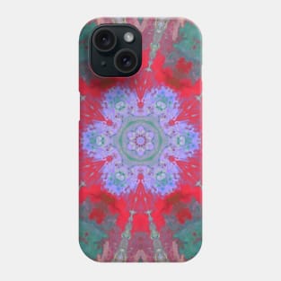 Psychedelic Hippie Flower Blue Purple and Red Phone Case