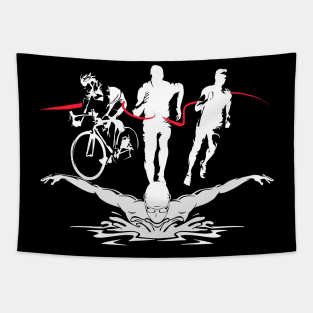 Triathlon Finisher / swim / bike / run Tapestry