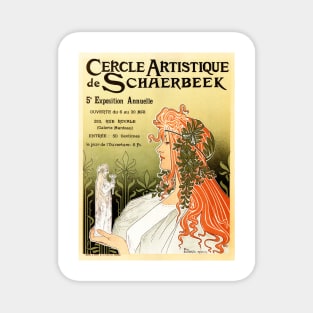 PRIVAT LIVEMONT Cercle Artistique de Schaerbeek Vintage Art Nouveau Magnet