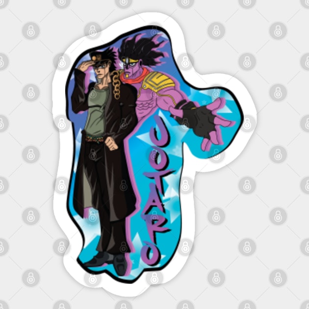 Jotaro Kujo and Star Platinum - Jotaro Kujo - Sticker