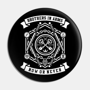 Brothers In Arms Now Or Never Swords And Keys Pin