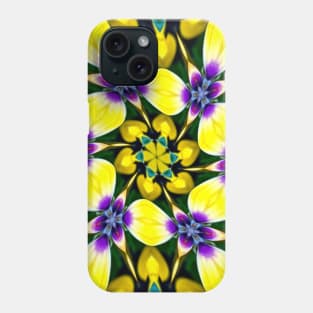 Yellow and Purple Daisy Pattern Phone Case